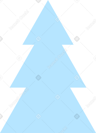 blue christmas tree Illustration in PNG, SVG