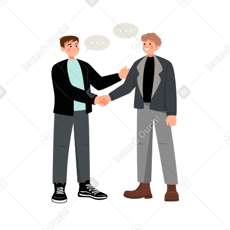 Two guys shaking hands after a deal agreement PNG, SVG