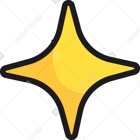 small four pointed star PNG, SVG