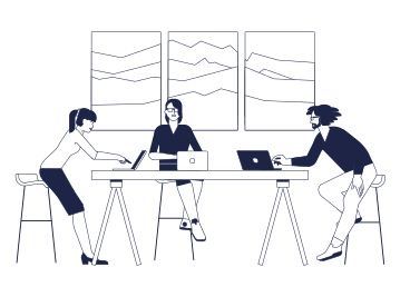 Office work animated illustration in GIF, Lottie (JSON), AE