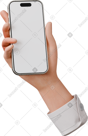 Hand holding smartphone mockup PNG, SVG