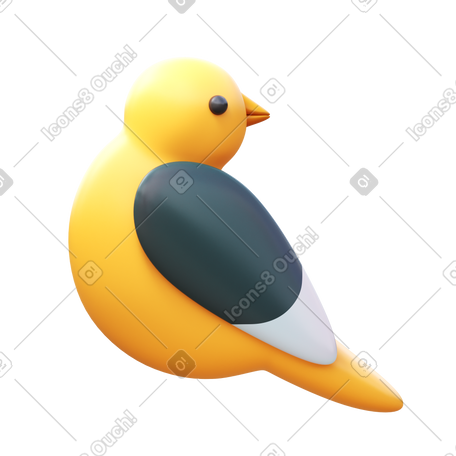 3D bird PNG, SVG