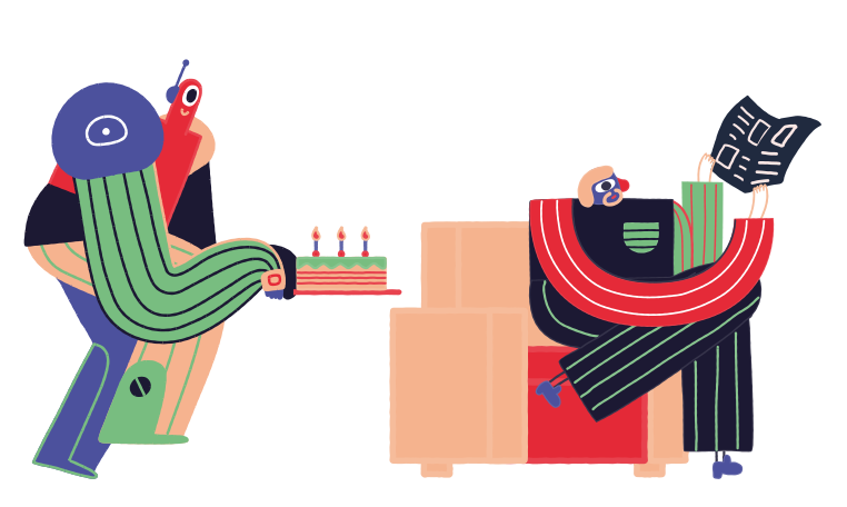 Birthday surprise Illustration in PNG, SVG