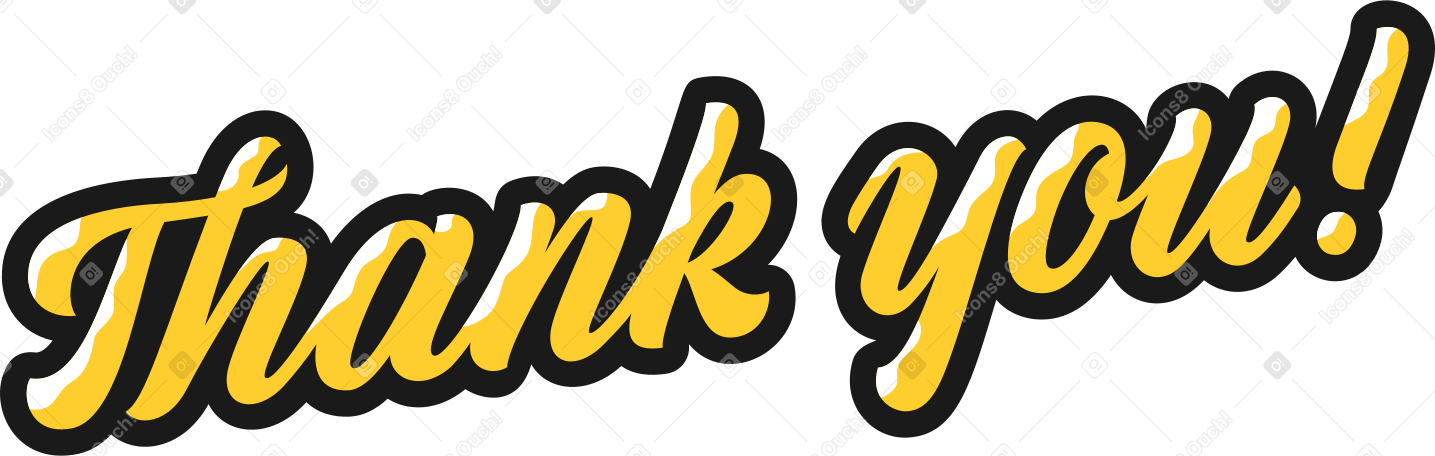 lettering thank you Illustration in PNG, SVG
