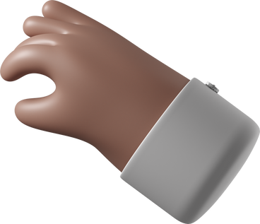 Brown skin hand takes PNG, SVG