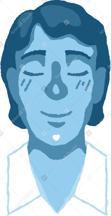 man head peaceful Illustration in PNG, SVG