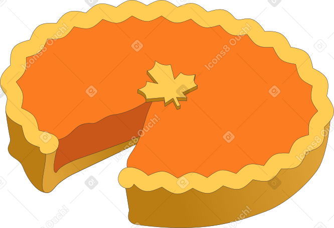 Тыквенный пирог в PNG, SVG