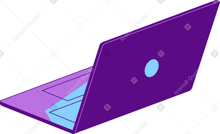 노트북 뒷모습 PNG, SVG