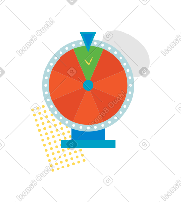 Spin Wheel pointing success PNG, SVG