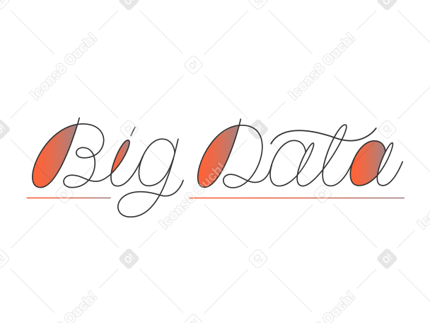 lettering big data в PNG, SVG