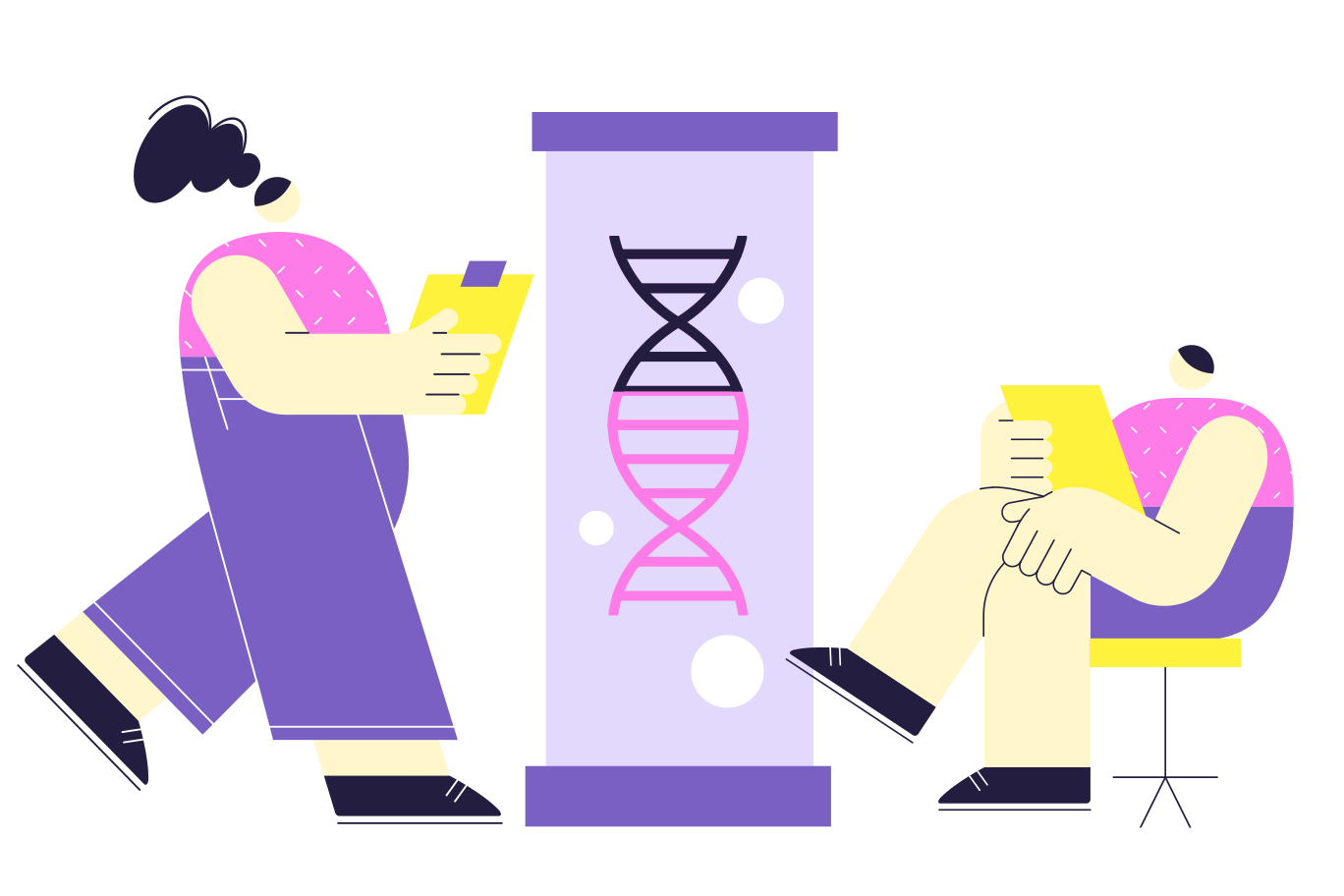 DNA engineering Illustration in PNG, SVG