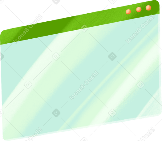 green transparent browser window PNG, SVG
