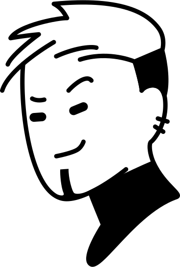 Kopf eines mannes mit gefärbten haaren PNG, SVG