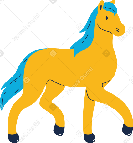 horse walking Illustration in PNG, SVG