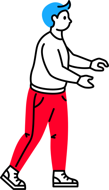 standing man with outstretched arms PNG, SVG