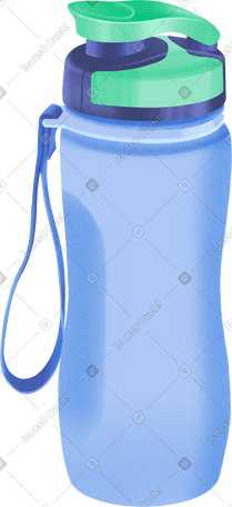 sports blue water bottle PNG, SVG