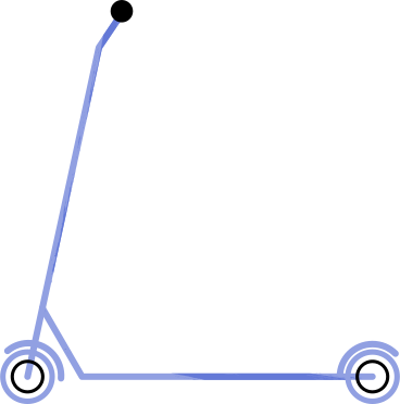 blue scooter PNG, SVG