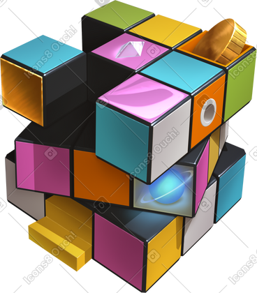 Rubik's cube PNG, SVG