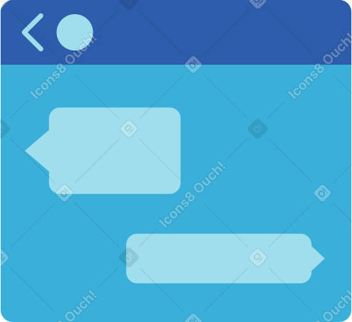 messenger window Illustration in PNG, SVG