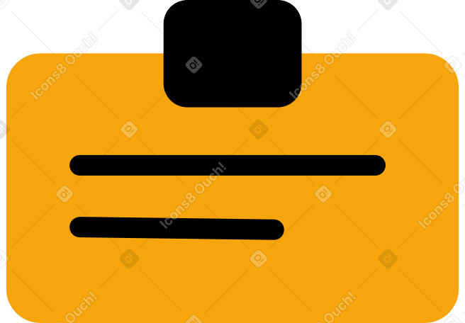 Gelbes abzeichen mit text PNG, SVG