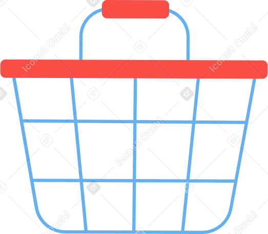 supermarket basket PNG, SVG