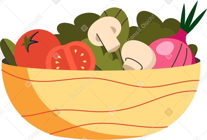 plate with vegetables Illustration in PNG, SVG