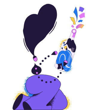 Woman releasing genie from bottle PNG, SVG