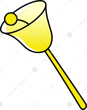 yellow bell with handle Illustration in PNG, SVG