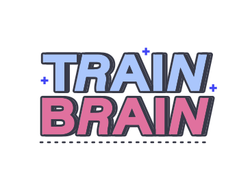 lettering train brain PNG, SVG