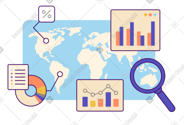Global market research and analysis PNG, SVG