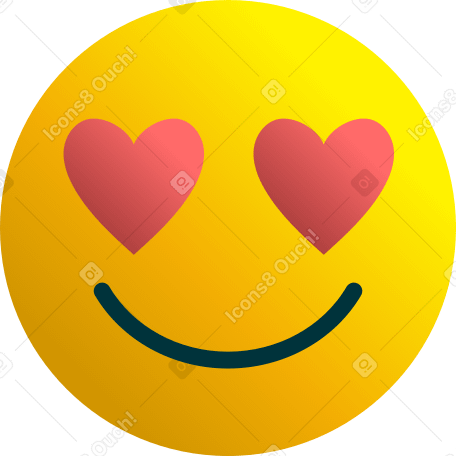 Amorous emoji Illustration in PNG SVG