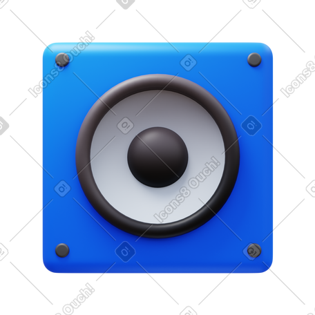 3D loudspeaker PNG, SVG