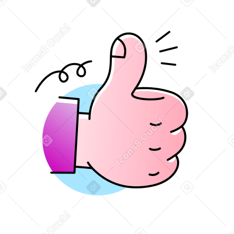 Thumb up Illustration in PNG, SVG