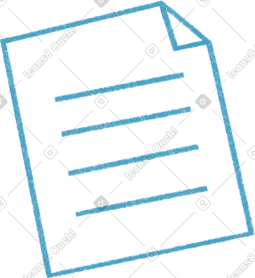 Blue line sheet with text PNG, SVG