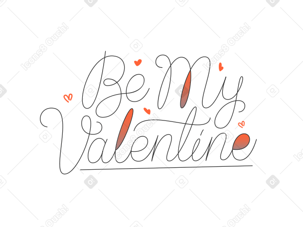 lettering be my valentine PNG, SVG