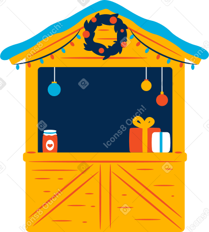 christmas house Illustration in PNG, SVG