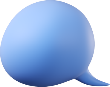 Blue round speech bubble from the down right corner PNG, SVG