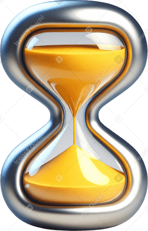 3D hourglass PNG, SVG