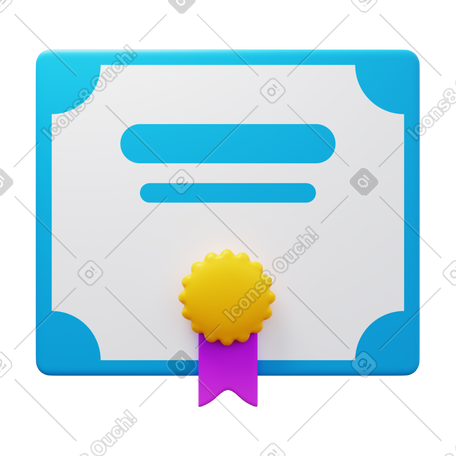 3D diploma PNG, SVG