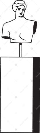 받침대 위의 여인상 PNG, SVG