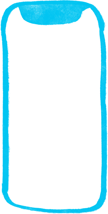 Blue smartphone PNG, SVG
