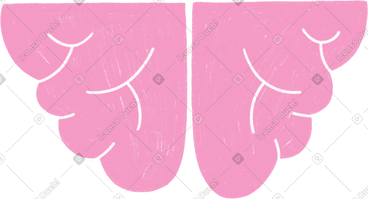 Pink brain PNG, SVG