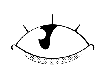 Eye looking animated illustration in GIF, Lottie (JSON), AE