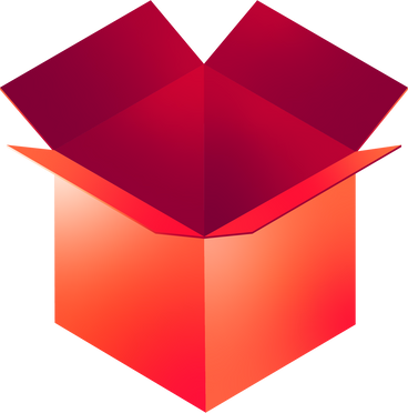 opened red box PNG, SVG