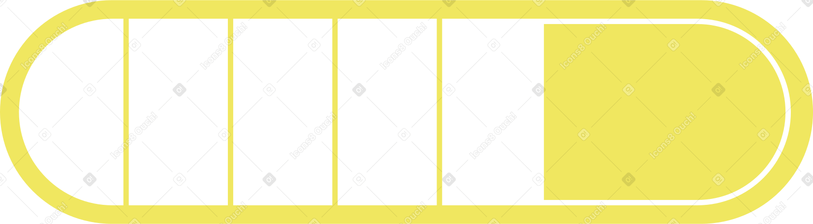 yellow rounded progress bar Illustration in PNG, SVG