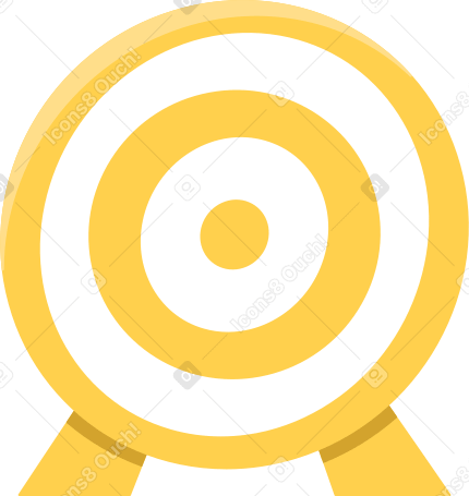 yellow target Illustration in PNG, SVG
