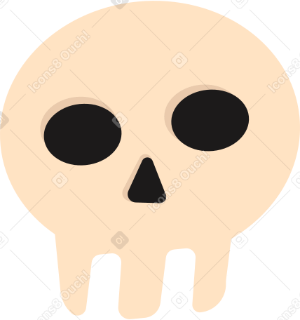 white skull Illustration in PNG, SVG