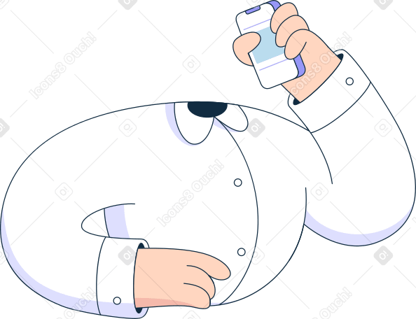 body in a shirt with a mobile phone Illustration in PNG, SVG