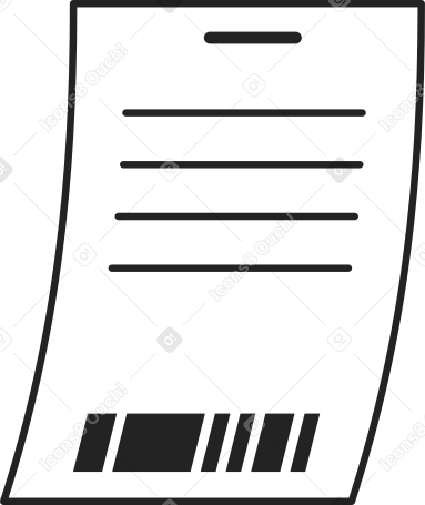 shopping receipt Illustration in PNG, SVG