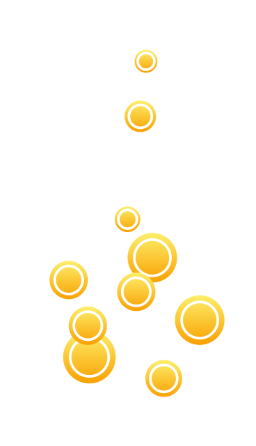 large transparent flask with coins PNG, SVG